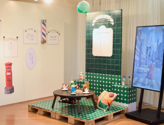 FUJI CO., LTD. 2026年展示会「TIMELESS JOURNEY」昭和レトロをテーマにしたタオル展示ブース